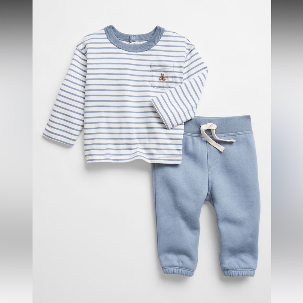 Baby Brennan stripe outfit set BabyGap